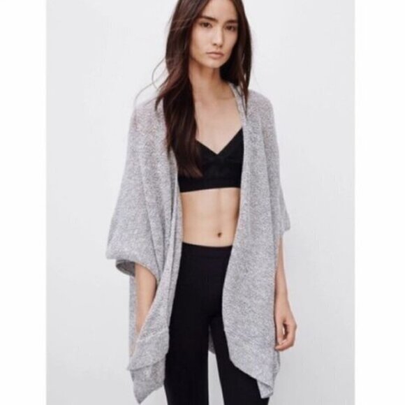 Aritzia Sweaters - Aritzia Community Gray Open Front Mid Length Cardigan Sweater XXS